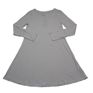 Pop Young Shirt Womens M White Long Sleeve A Line T Shirt Dress Pullover